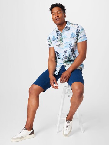 BLEND Regular Fit Hemd in Blau