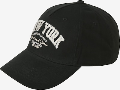 Kepurė 'JACBASE BRANDON' iš JACK & JONES, spalva – juoda / balta / balkšva, Prekių apžvalga