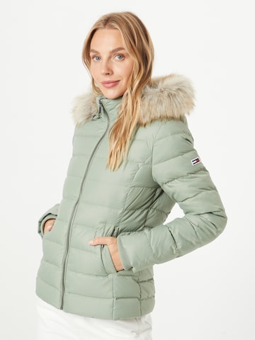 Tommy Jeans Winter Jacket 'Essential' in Green: front