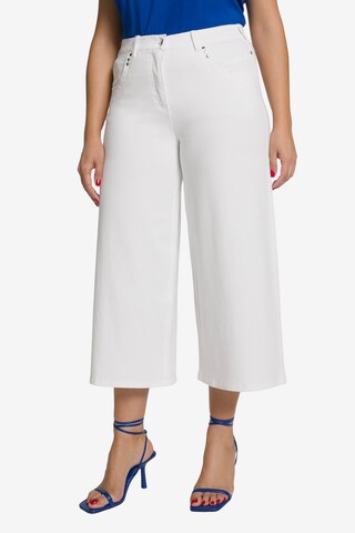 Wide Leg Jean '806291' Ulla Popken en blanc : devant