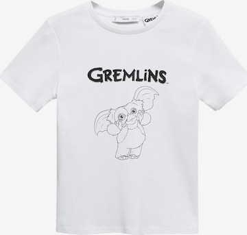 T-shirt 'GIZMO' MANGO en blanc : devant