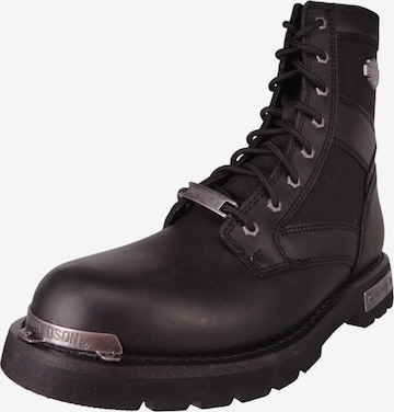 Bottes à lacets Harley Davidson en noir : devant