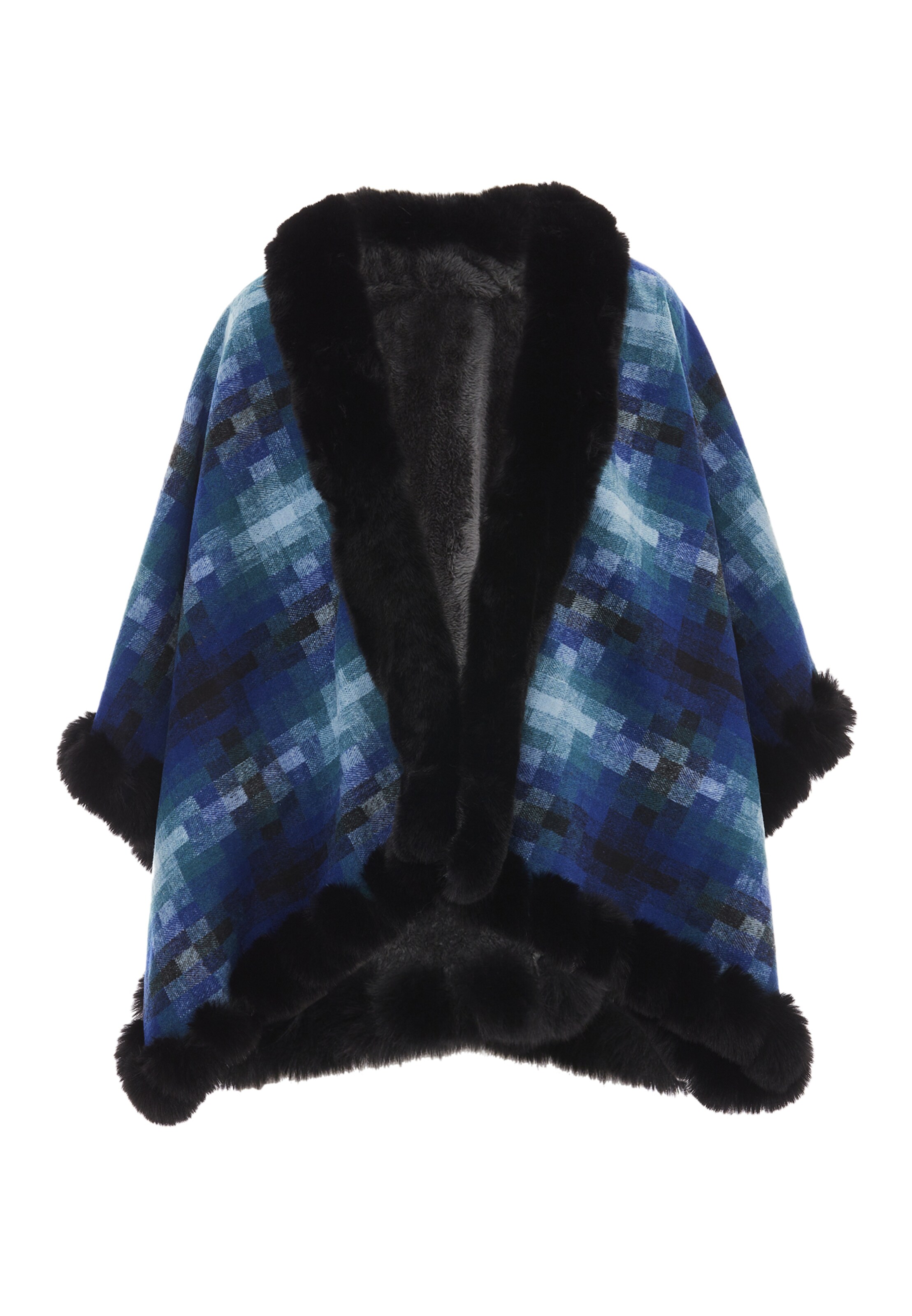 Apsiaustas iš FRAULLY, spalva – mėlyna / juoda, Prekių apžvalga