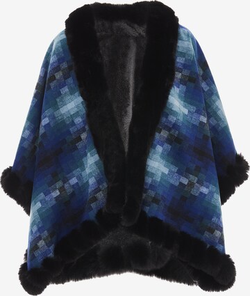 FRAULLY Cape in Blauw: voorkant