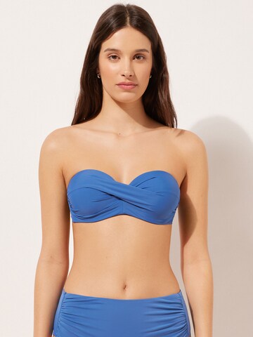 CALZEDONIA Bandeau Bikini Top 'INDONESIA' in Blue: front