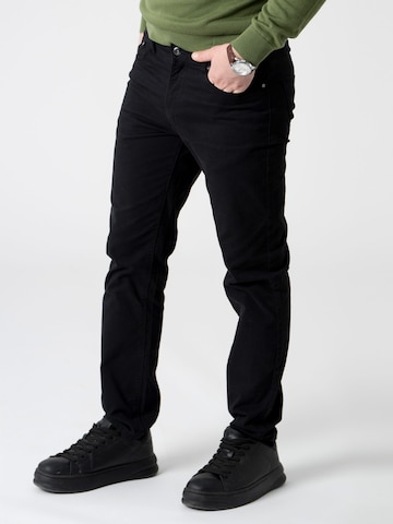 PANTONECLO Regular Trousers 'Pantoneclo Men's Long Chino Pants' in Black