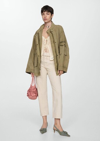 MANGO Szabványos Nadrág - bézs