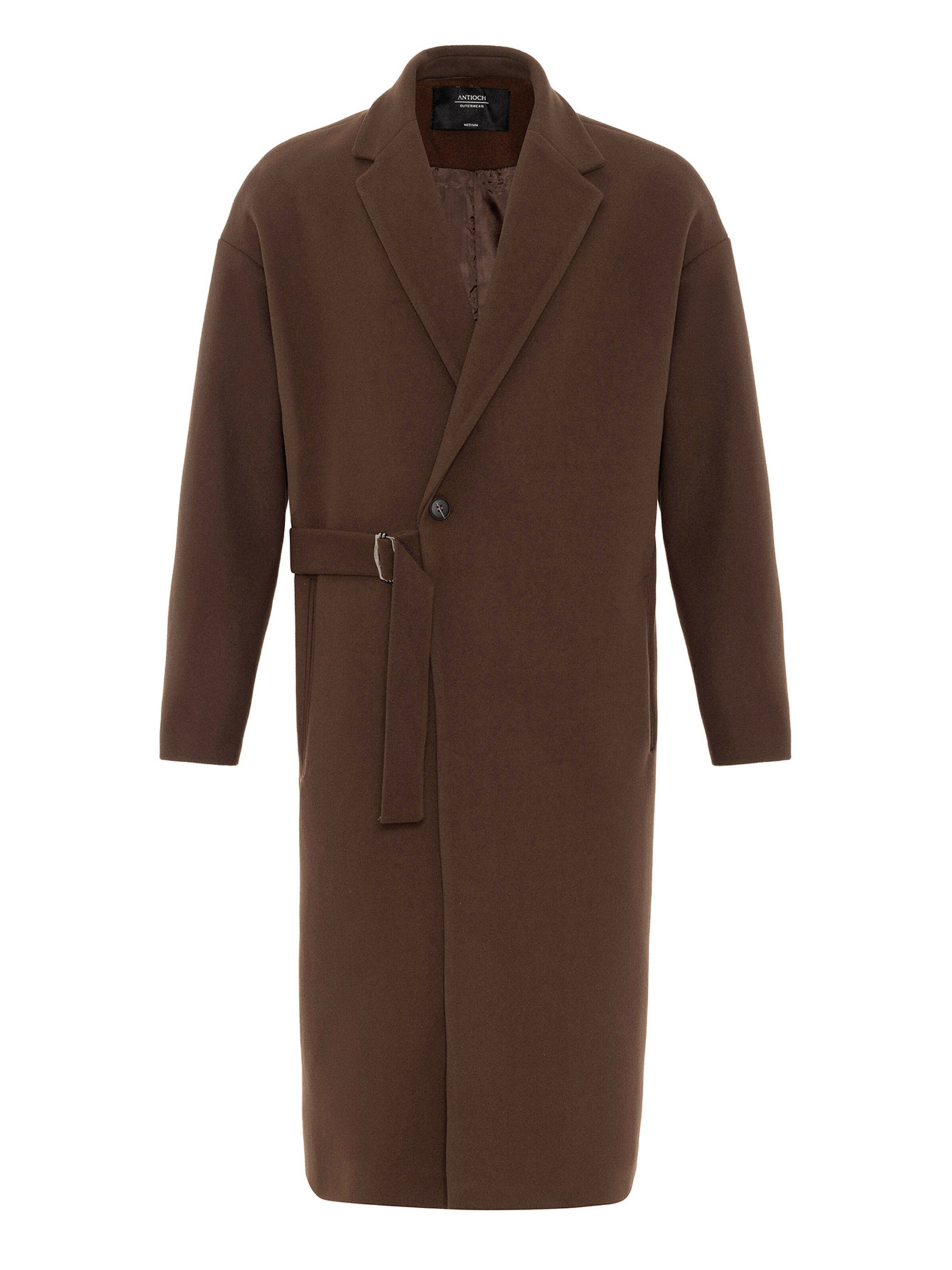 Antioch Between-seasons coat in Brown: front