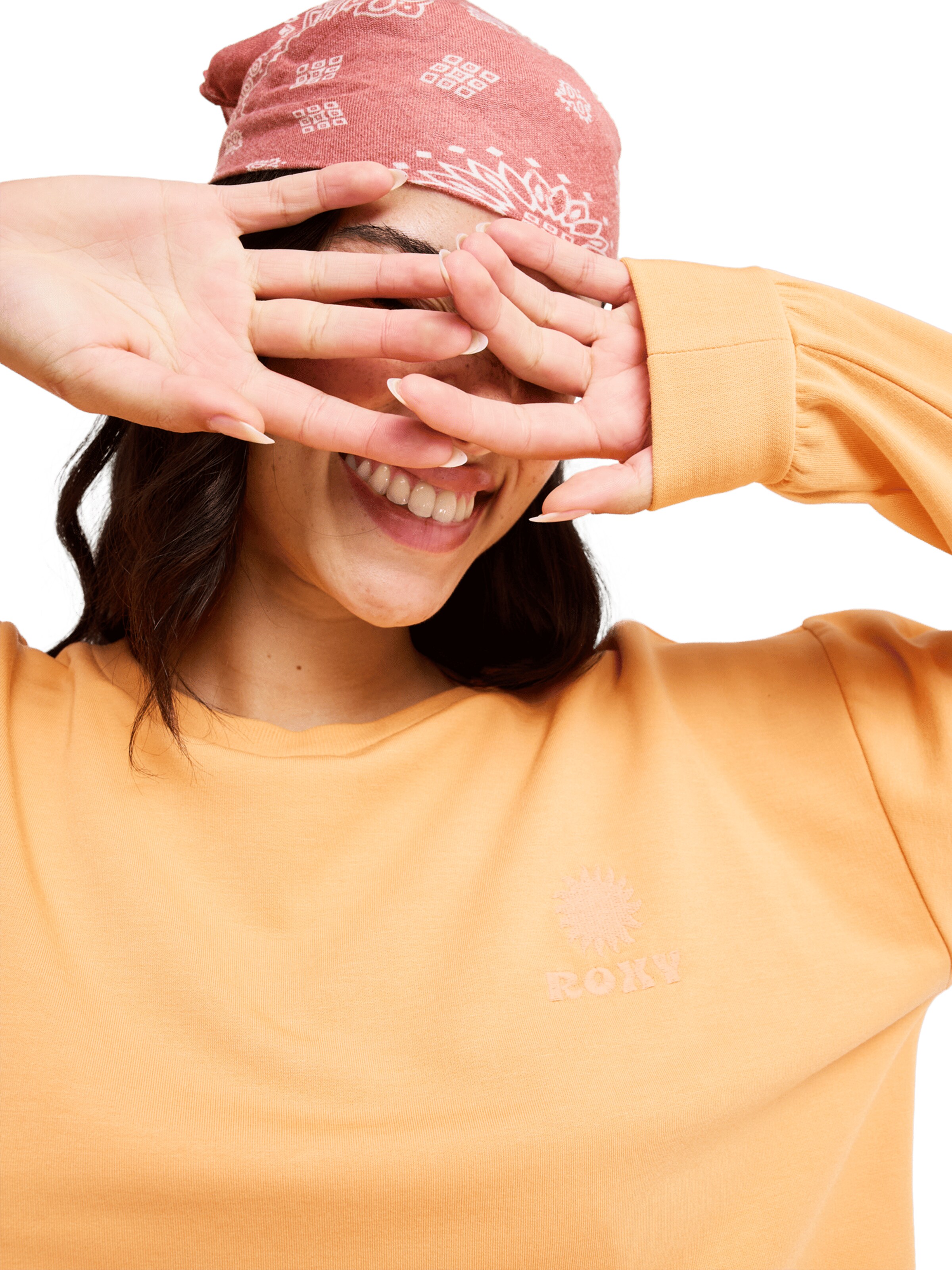 ROXY Sweatshirt 'Surfing By Moonlight' in Orange