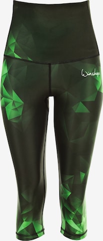 Skinny Pantalon de sport 'HWL202' Winshape en vert : devant