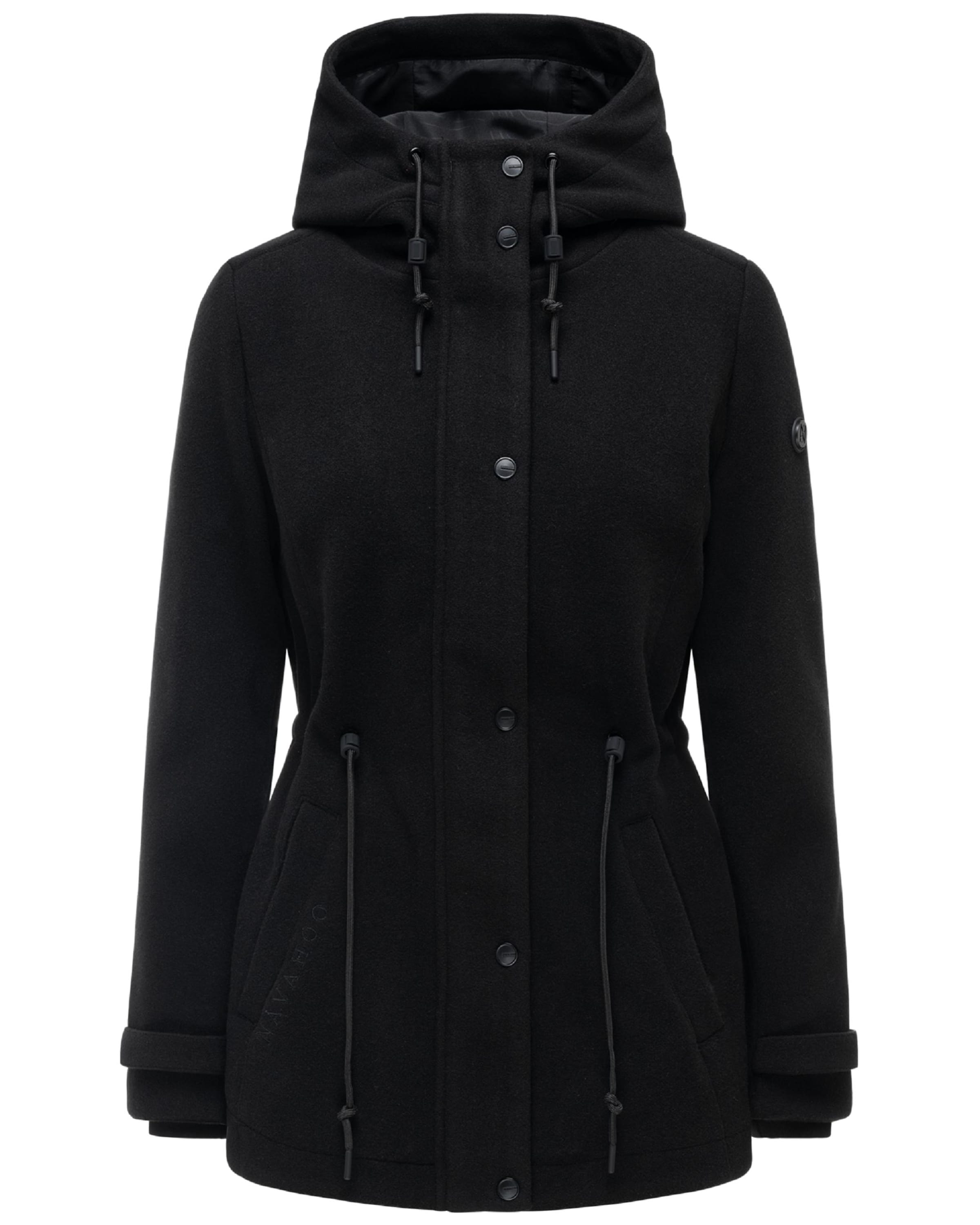 Cappotto di mezza stagione 'Lächelstern 14' di NAVAHOO in nero: frontale