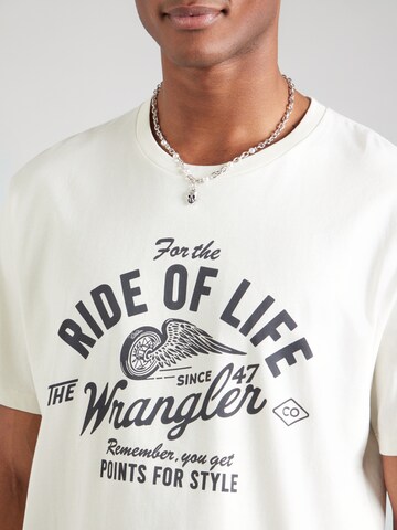 WRANGLER Tričko 'AMERICANA' - Biela