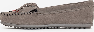 Minnetonka Mocassin 'Thunderbird' in greige, Produktansicht