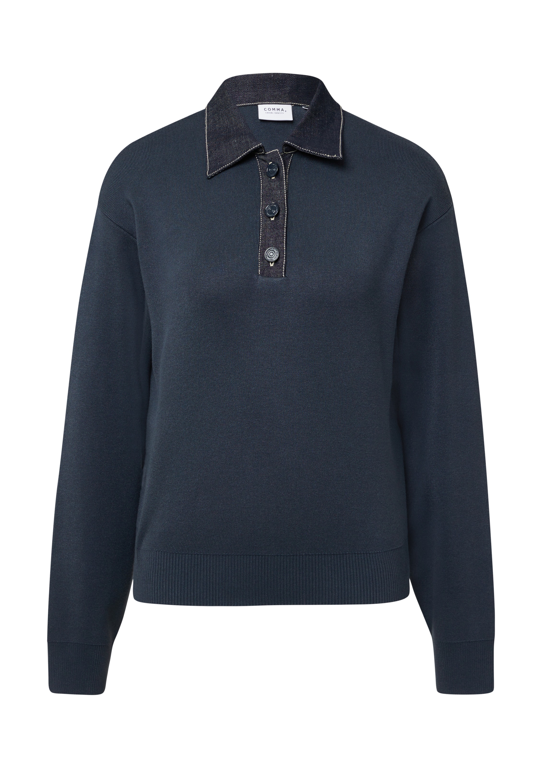 COMMA - Pullover em azul: frente