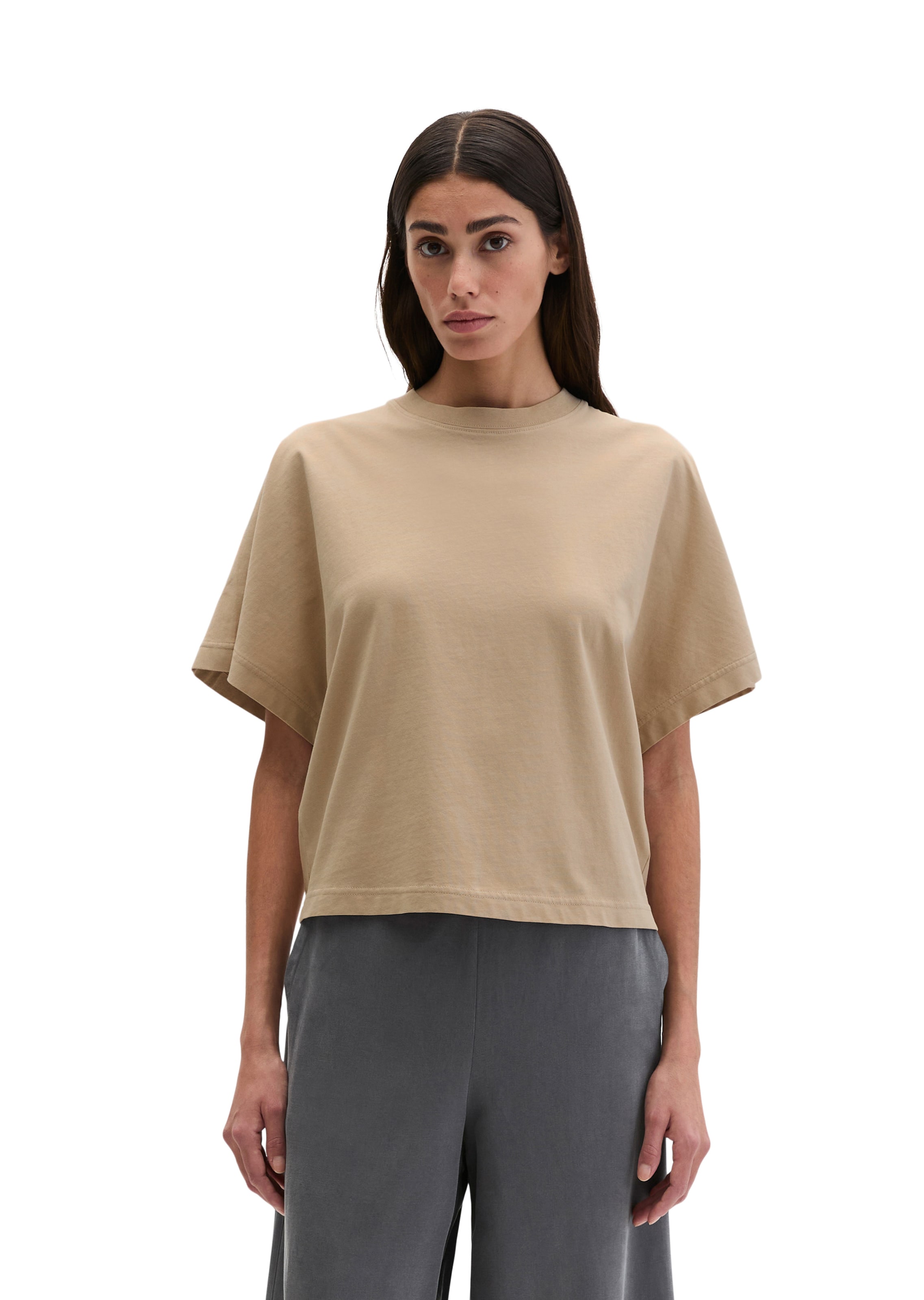T-shirt Marc O'Polo en beige : devant