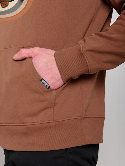 GREENBOMB Sweatshirt 'Bike Target' in Beige / Marine blue / Brown / Orange, Item view