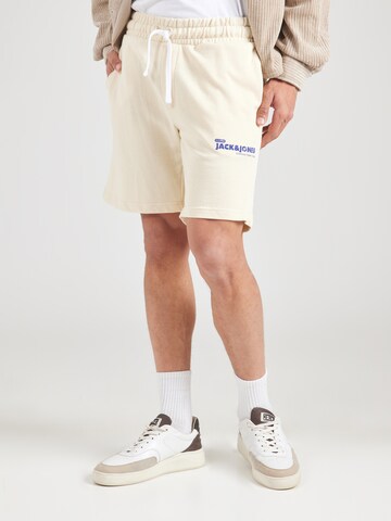 JACK & JONES Regular Byxa 'JPSTGORDON' i vit: framsida