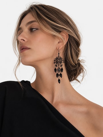 Boucles d'oreilles 'Zethina Dreamcatcher' RteRme en noir : devant
