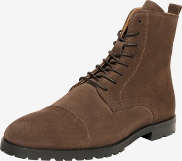 Henry Stevens Lace-Up Boots 'Wallace CDB' in Brown: front