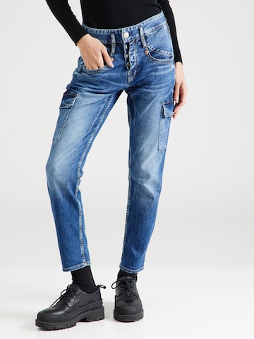 Herrlicher - Tapered Pantalón vaquero cargo 'Shyra' en azul: frente