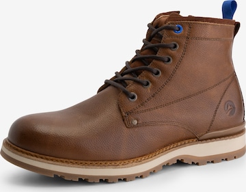 Travelin Snørestøvler 'Malling' i bronze: forside