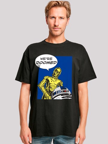 T-Shirt 'C3-PO We're Doomed' F4NT4STIC en noir : devant