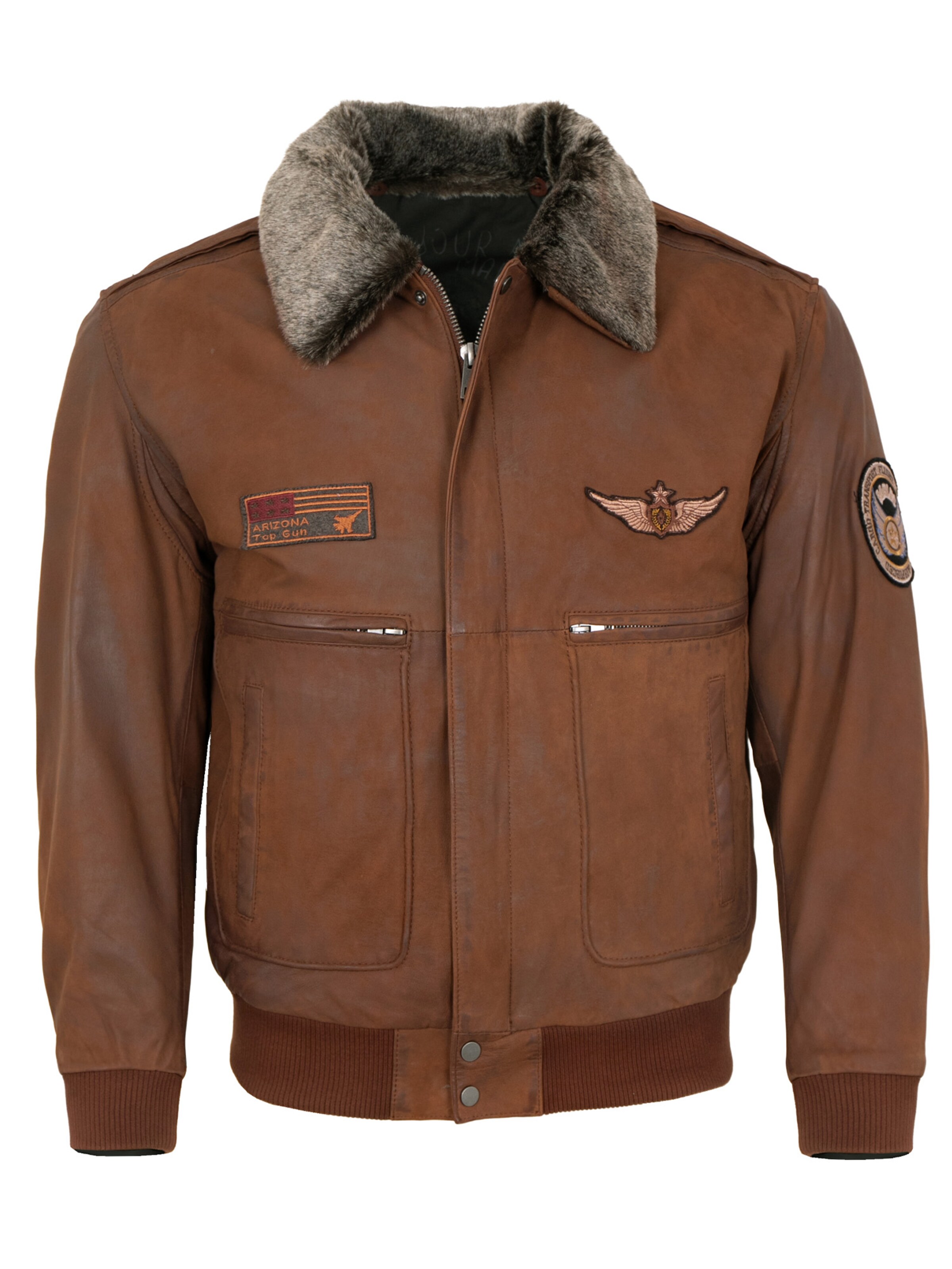 MADDOX Between-Season Jacket 'Laslo' in Brown: front