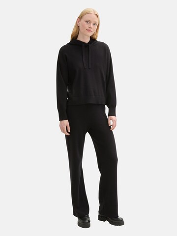 TOM TAILOR DENIM Loosefit Hose in Schwarz: Vorderseite