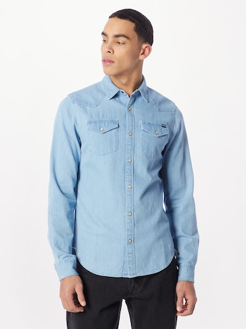 Superdry Regular fit Skjorta i blå: framsida