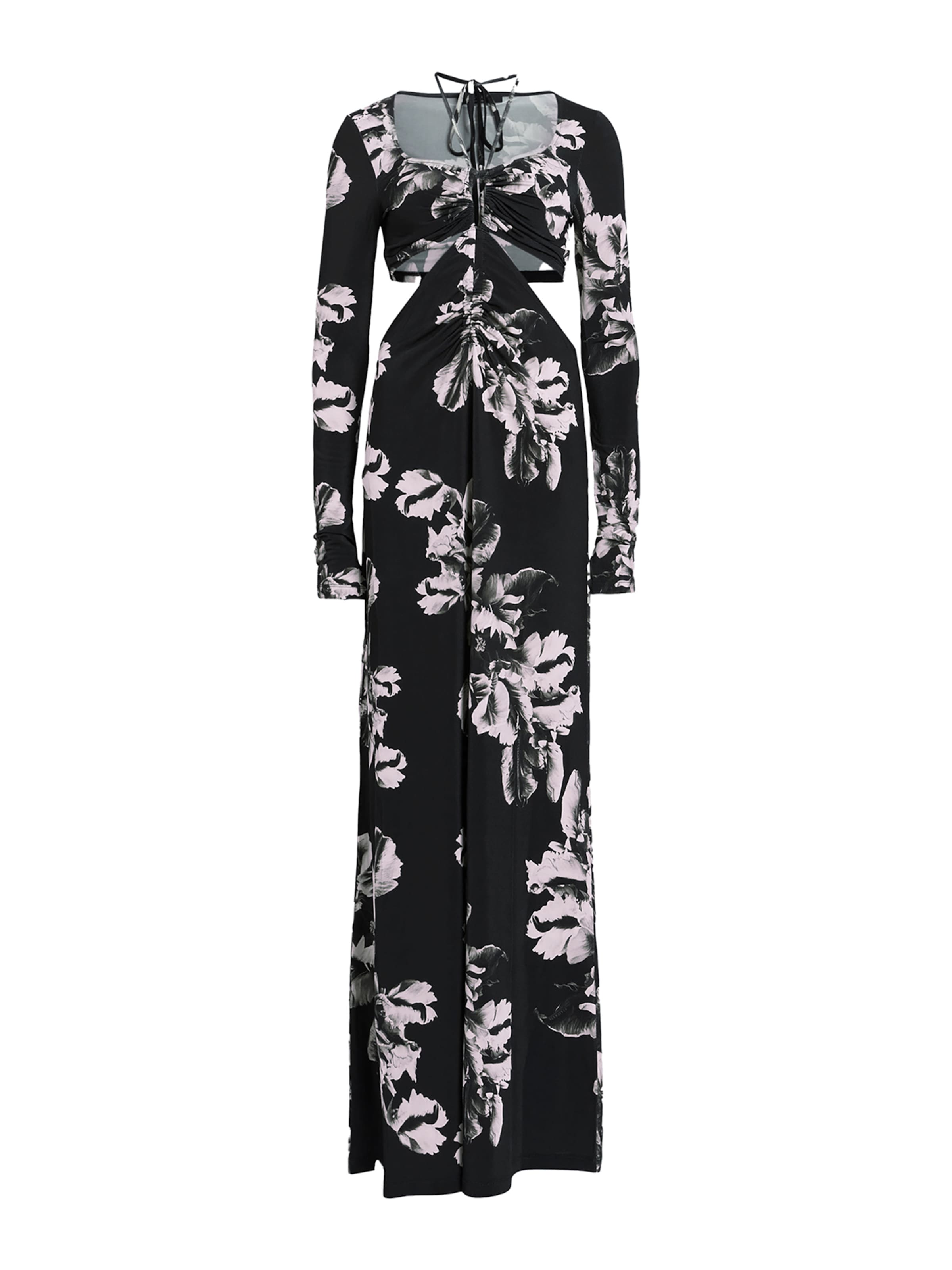 AllSaints Kjole 'CYNTHIA' i lysegrå / sort / offwhite, Produktvisning