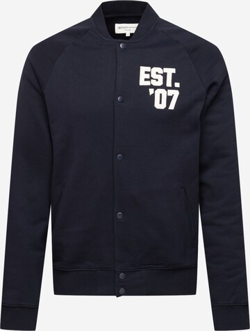 TOM TAILOR DENIM Zip-Up Hoodie in Blue: front