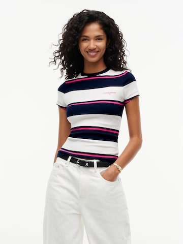Tricou de la Tommy Jeans pe alb: față