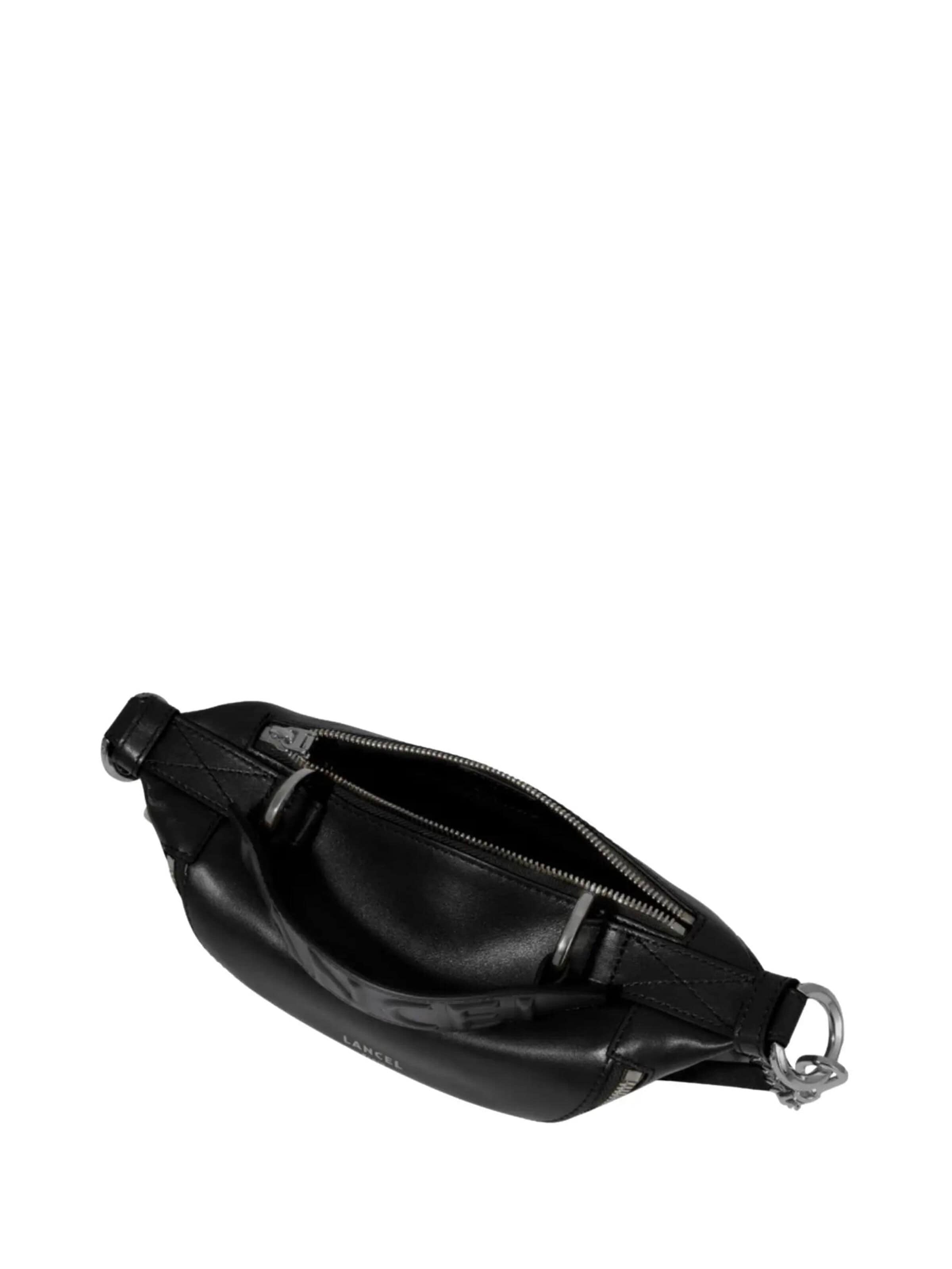 Lancel Torba na ramię 'Sac Bandoulière Mini Lancel Origami A12526UXTU Noir/Argent' w kolorze czarny