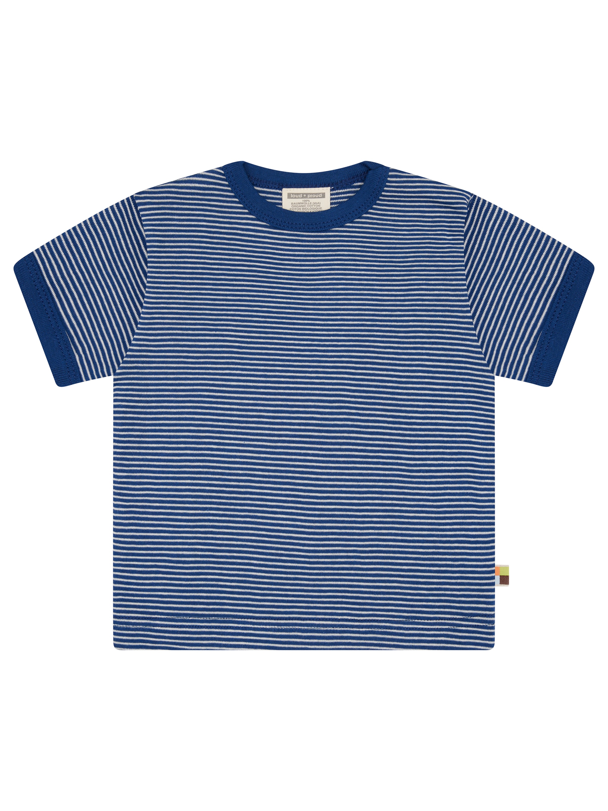 loud + proud Shirt 'T-Shirt Streifen' in Ultramarine blue, Item view