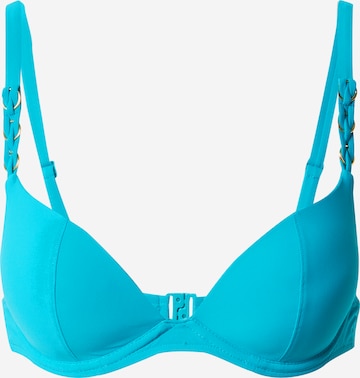 Chantelle T-Shirt Bikinitop 'Emblem' in Blau: predná strana