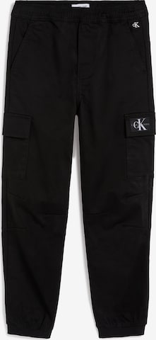 Calvin Klein Jeans - Tapered Calças em preto: frente