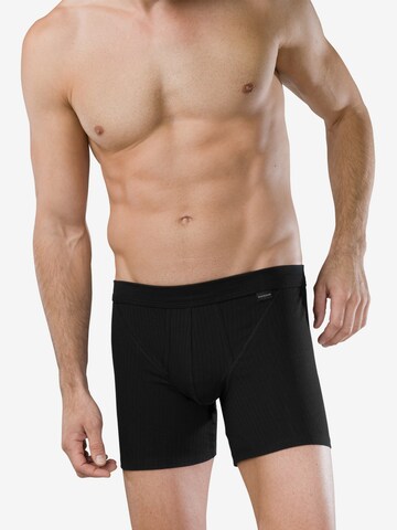 SCHIESSER Boxer shorts 'Authentic' in Black: front