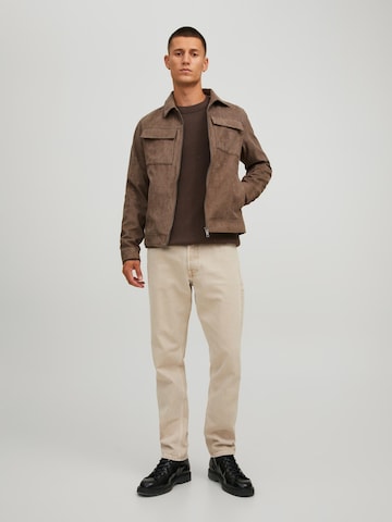 JACK & JONES Between-Season Jacket 'Rocky Payton' in Brown