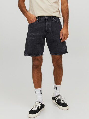 JACK & JONES Regular Дънки 'Chris' в черно: отпред