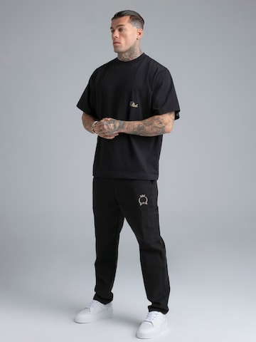 SikSilk Loose fit Cargo trousers in Black