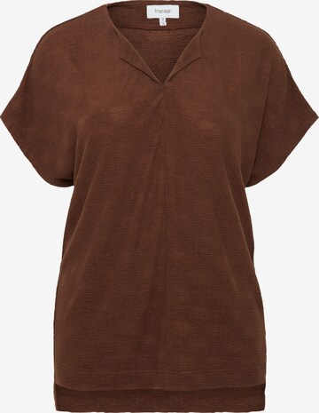 Fransa Curve Shirt 'Jonie' in Bruin: voorkant