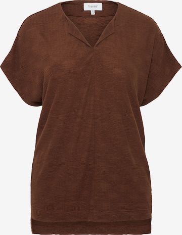 Fransa Curve Shirt 'Jonie' in Brown: front