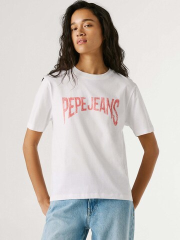 T-shirt 'Maca' Pepe Jeans en blanc : devant