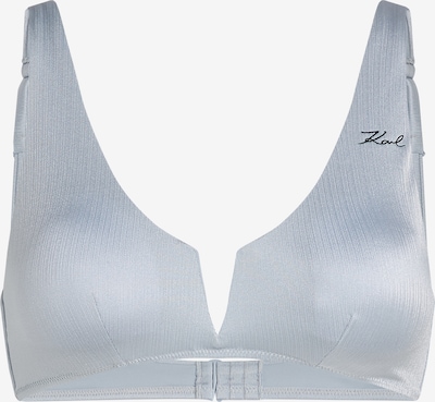 Top per bikini ' Dna Shiny Rib Bandeau ' Karl Lagerfeld di colore grigio argento, Visualizzazione prodotti