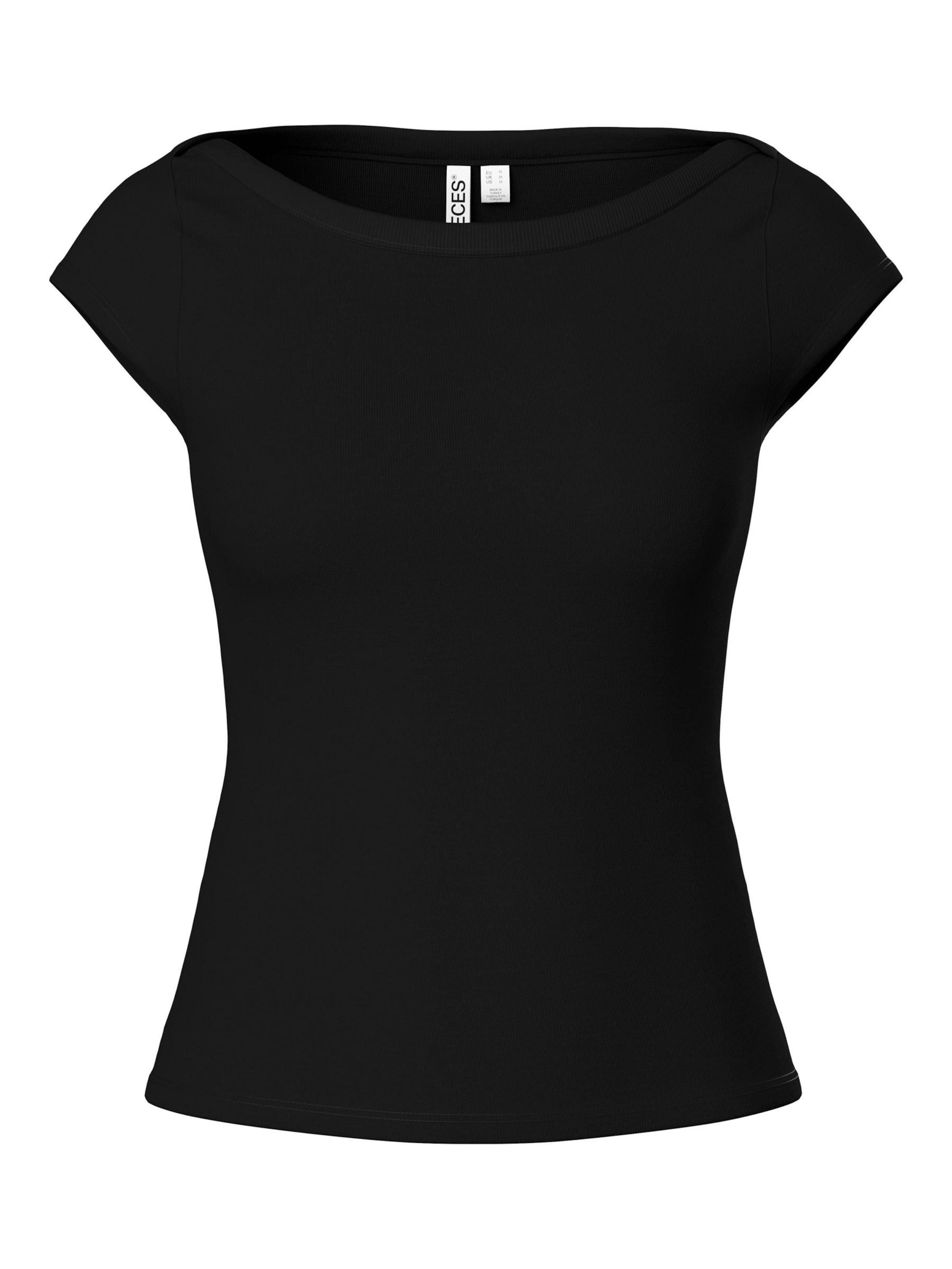 PIECES - Camiseta 'PCSof' en negro: frente