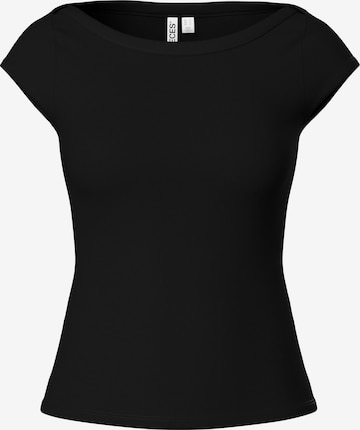 PIECES - Camiseta 'PCSof' en negro: frente