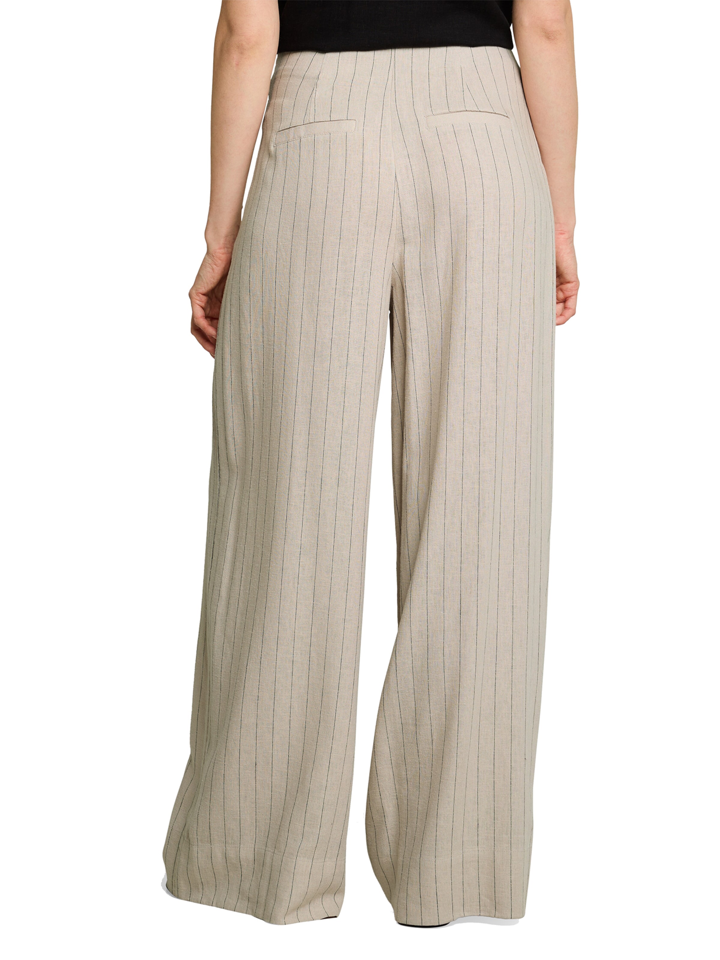 TOM TAILOR DENIM Широкий Штаны в Бежевый