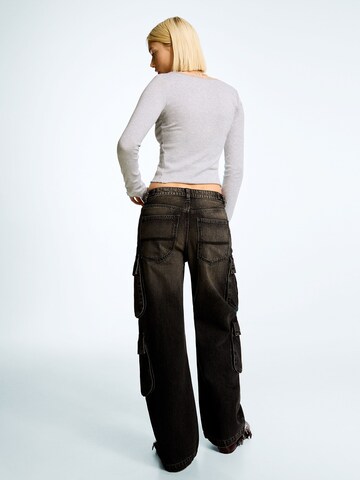 Wide leg Jeans cargo di Bershka in nero