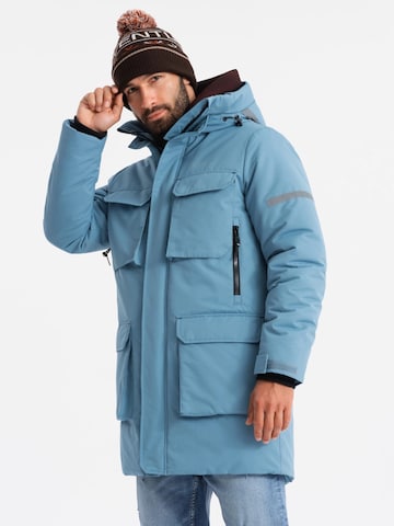 Ombre Winter jacket 'OM-Jalj-0169' in Blue: front