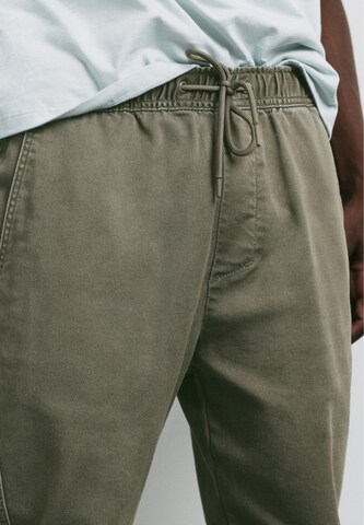 Pull&Bear Tapered Nadrág - zöld